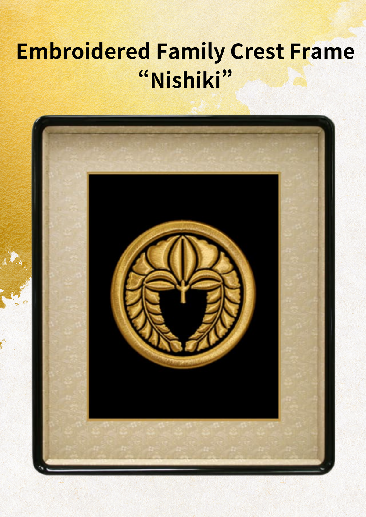 Genuine Pure Gold Embroidered Frame “Nishiki”（deposit）