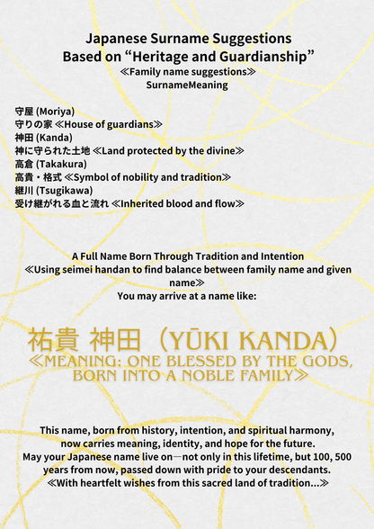Japanese Name Naming