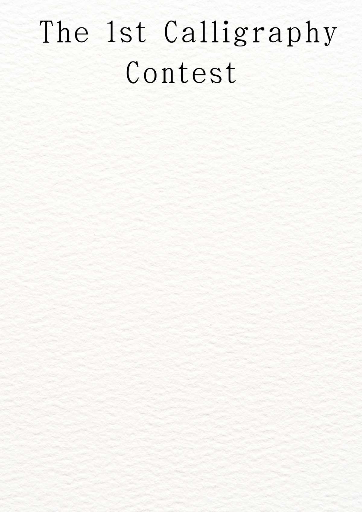 Calligraphy Challenge Catalog – With Instagram Event Entry Sheet